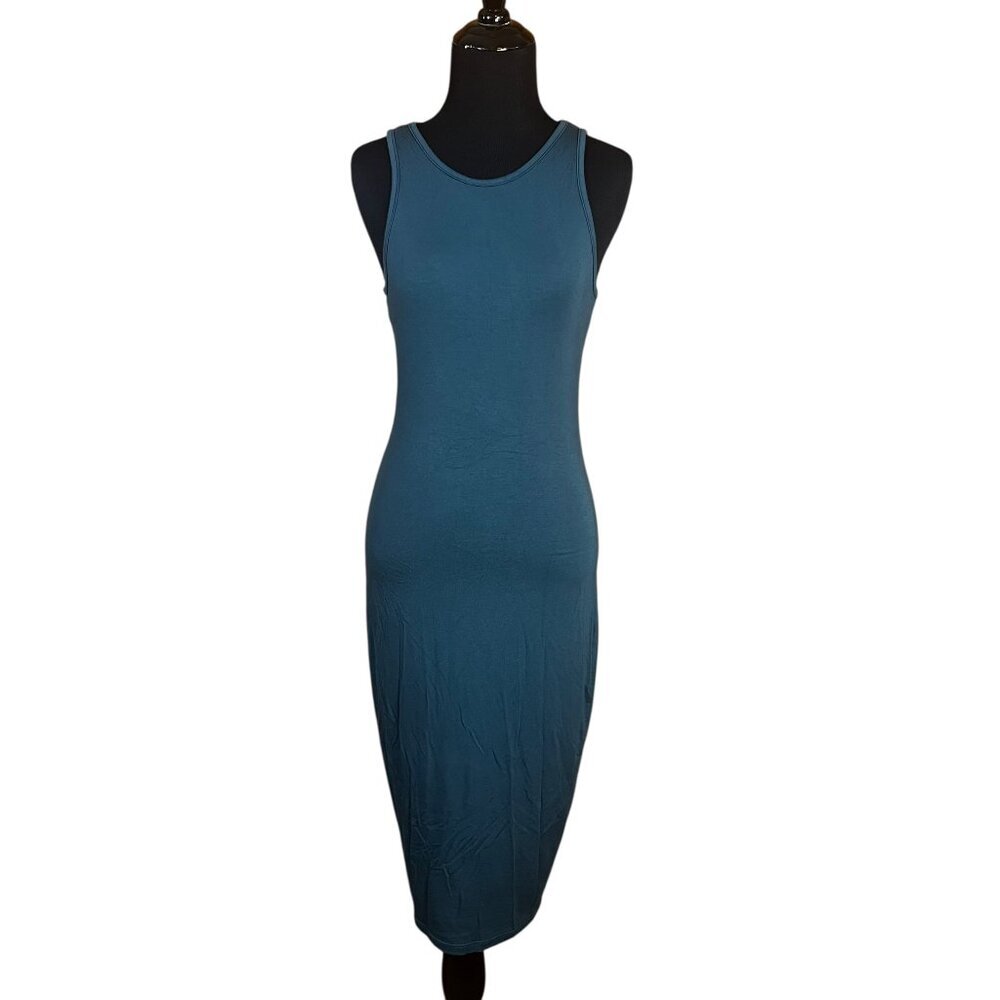 Marine Layer Tank Midi Dress Women’s Size S Teal Blue Soft Modal Spandex Stretch